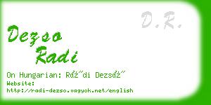 dezso radi business card